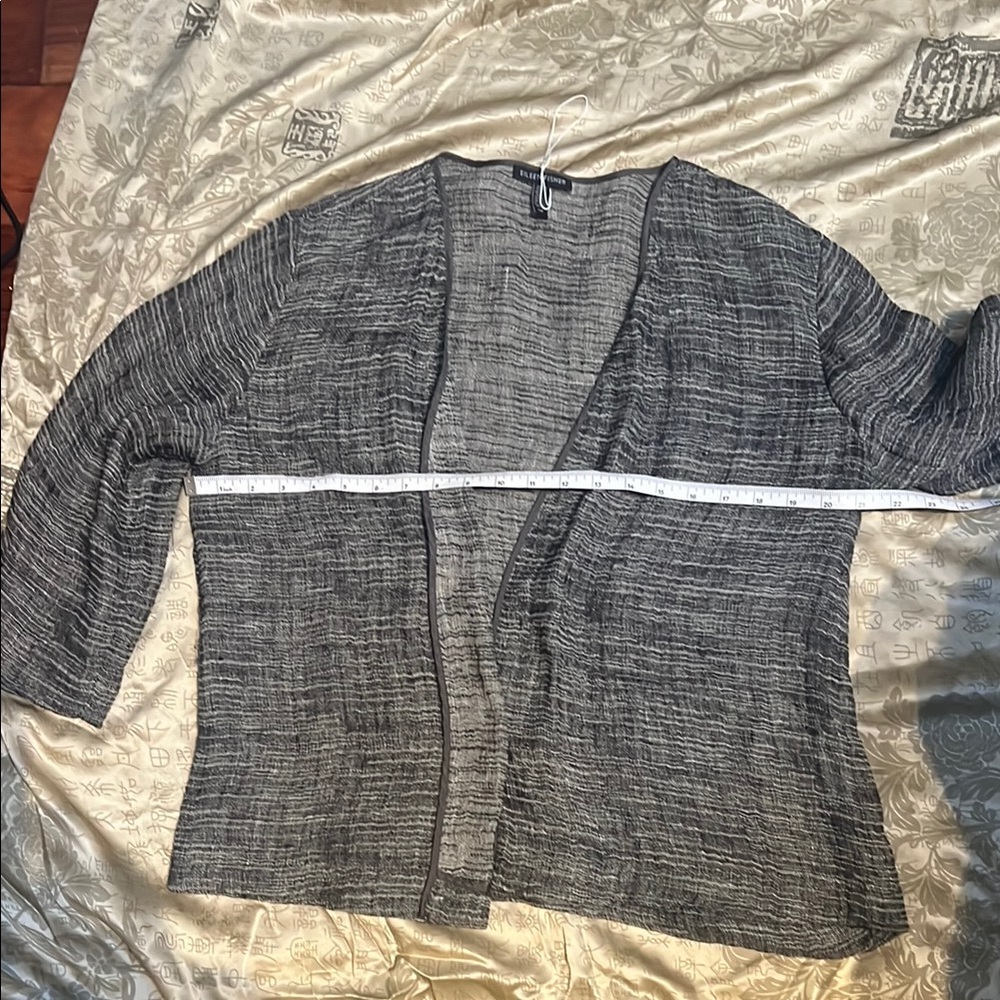 Eileen Fisher Charcoal Open Cardigan
